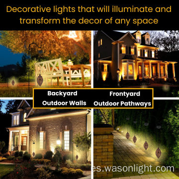 Luces solar colgantes luces de jardín LED LED Lámpara de metal impermeable para decoración colgante al aire libre